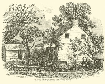 Meades főhadiszállása, Cemetery Ridge, 1863. július alkotó: American School