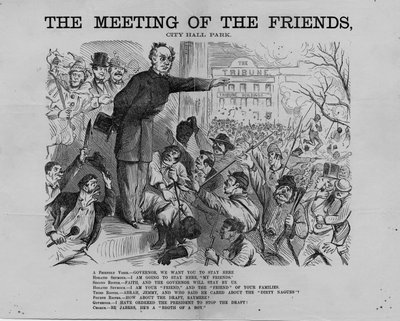 A barátok találkozója, City Hall Park, kiadó: H. L. Stephens, New York, 1863 körül alkotó: American School