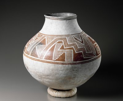 Mogollon tégely geometrikus mintázattal, fazon II, 1025-1150 (kerámia bikróm festéssel) alkotó: American School