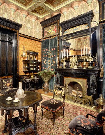 Moorish Smoking Room, The John D Rockefeller House, 1864-81 körül alkotó: American School