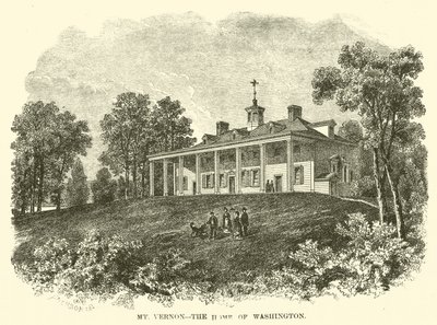 Mount Vernon, Washington otthona (metszet) alkotó: American School