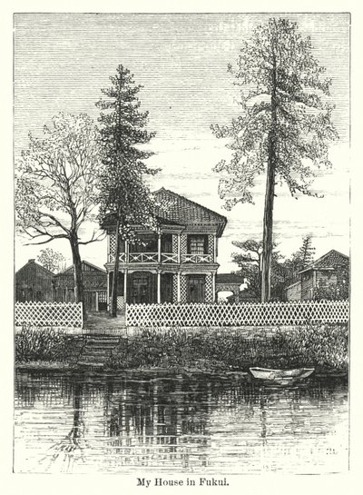 Házam Fukuiban (metszet) alkotó: American School