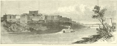 Nashville a Cumberland túlsó partjáról, 1864 decemberében alkotó: American School