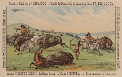Indián vadász bivaly alkotó: American School