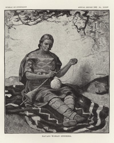 Navajo nő forog alkotó: American School