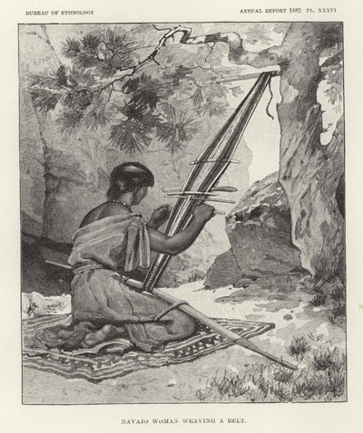 Navajo nő övet sző alkotó: American School