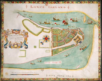 New York: Manhattan, Long Island, a Hudson folyó és Új Amszterdam terve alkotó: American School
