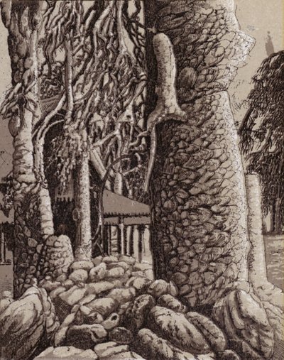Niagara-vízesés: Téli csodák a parkban (litho) alkotó: American School