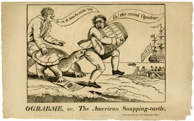 Ograbme, avagy The American-Snapping Turtle, 1808 alkotó: American School