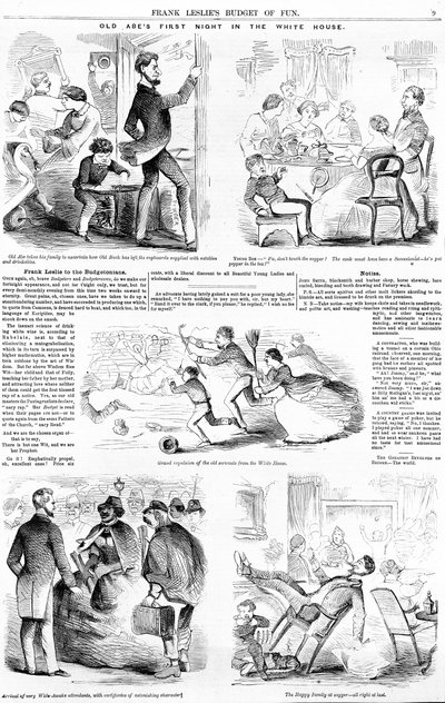 Old Abes első éjszakája a Fehér Házban, 1860 körül alkotó: American School