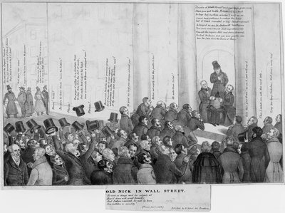 Old Nick a Wall Streeten, 1832 körül alkotó: American School
