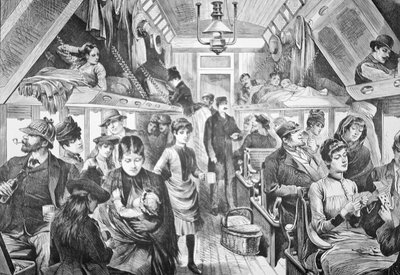 Open Coach of American Train (metszet) alkotó: American School
