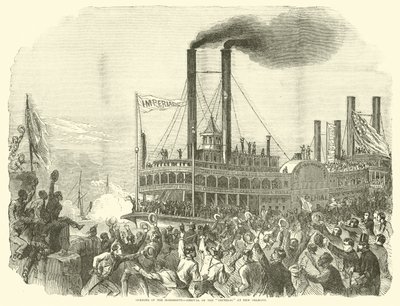 A Mississippi megnyitása, a birodalmi megérkezés New Orleansba, 1863. július alkotó: American School