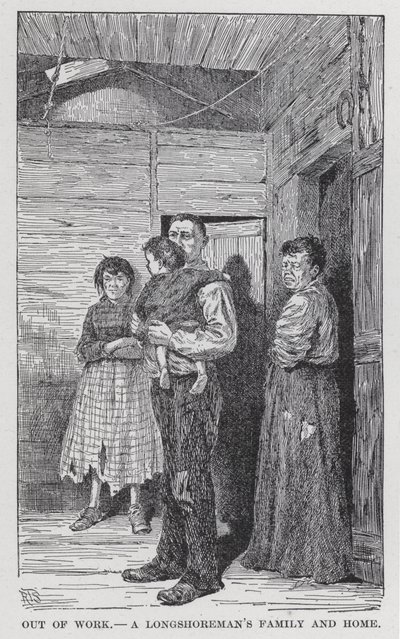 Munkán kívül, egy Longshoreman családja és otthona (litho) alkotó: American School