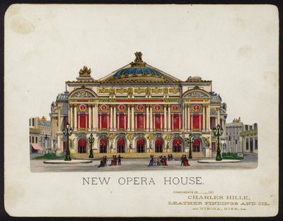 Palais Garnier operaház, Párizs, Franciaország (chromolitho) alkotó: American School
