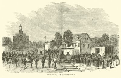 Frablás Hagerstownban, 1864. július alkotó: American School