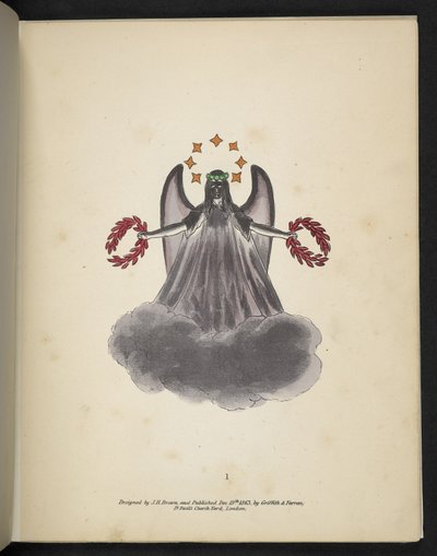 1. tábla. Egy sötét angyal.  Spectropia; vagy Meglepő spektrális illúziók, amelyek mindenhol szellemeket mutatnak, bármilyen színben stb. ser. 1.  J.H. Barna,  1864 alkotó: American School