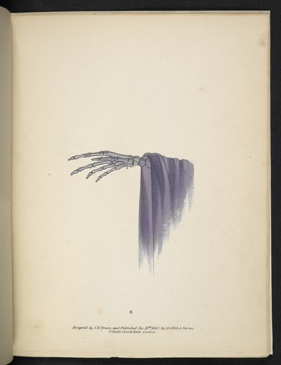 8. tábla. Egy csontvázas kéz.  Spectropia; vagy Meglepő spektrális illúziók, amelyek mindenhol szellemeket mutatnak, bármilyen színben stb. ser. 1.  J.H. Barna  1864 alkotó: American School