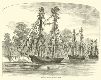 Porters aknavető flotta Trimben, 1862. június alkotó: American School