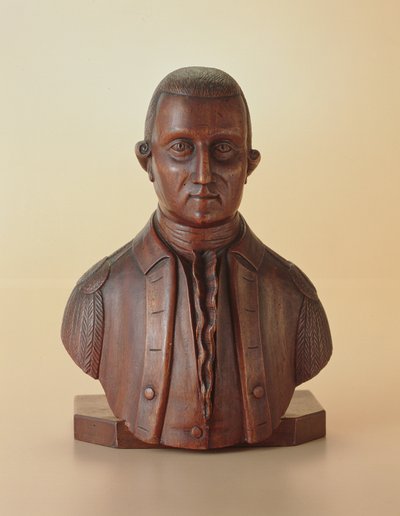 George Washington (1732-99) portré mellszobra 1810 körül (fa) alkotó: American School