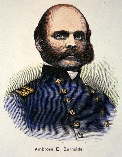 Ambrose E. Burnside portréja (színes litó) alkotó: American School