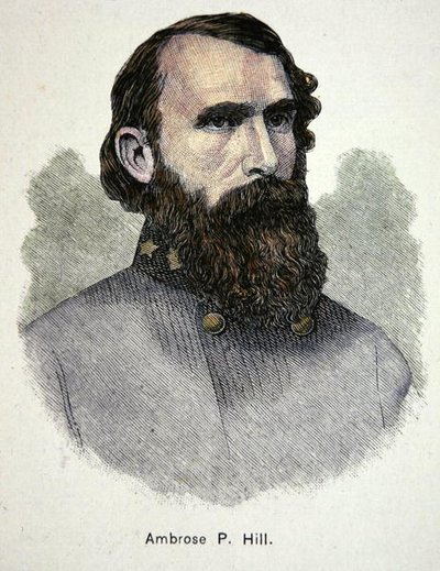 Ambrose P. Hill tábornok portréja (színes litó) alkotó: American School