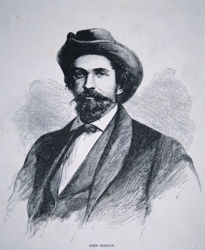 John Hunt Morgan (1825-64) portréja (litho) alkotó: American School