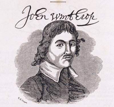John Winthrop (1588-1649) portréja a „Connecticut Historical Collections”-ből, John Warner Barber, 1856 alkotó: American School
