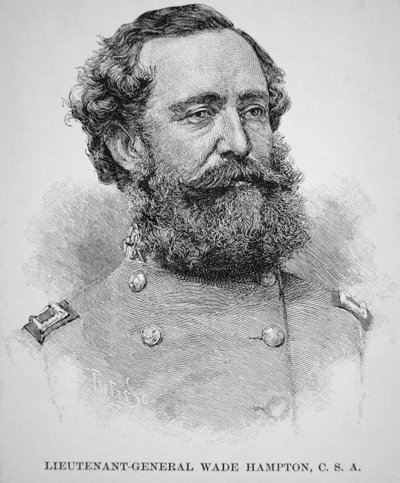Wade Hampton altábornagy portréja (litho) alkotó: American School