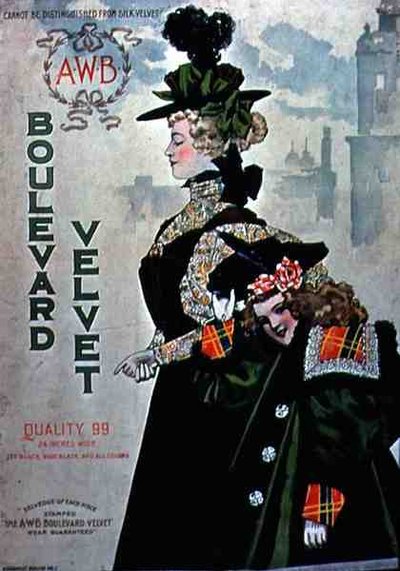 „A.W.B Boulevard Velvet” reklámplakát (színes litó) alkotó: American School