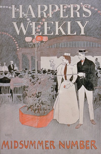 Reklámplakát Harpers Weekly, Midsummer Number alkotó: American School