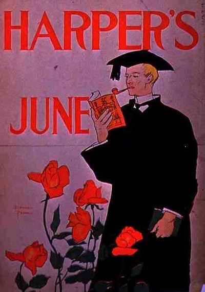 A „Harpers” júniusi kiadását reklámozó plakát (színes litho) alkotó: American School