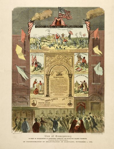 Az „Emancipáció Marylandben, november 1.” című plakátja alkotó: American School