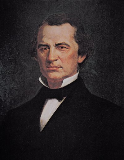 Andrew Johnson elnök (1808-75) (színes litó) alkotó: American School