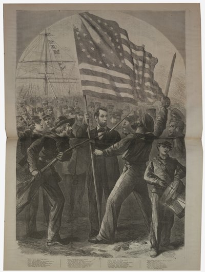 Lincoln elnök bekapcsolódik a Fort Stevens-i csatába, illusztráció a "Harper