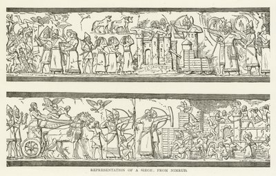 Egy ostrom ábrázolása; Nimrudtól alkotó: American School