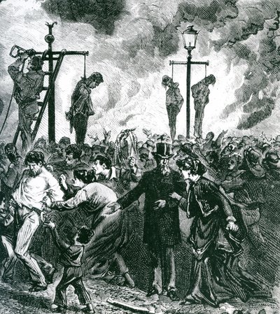 Zavargások uralkodnak az 1871-es chicagói tűzvész idején alkotó: American School