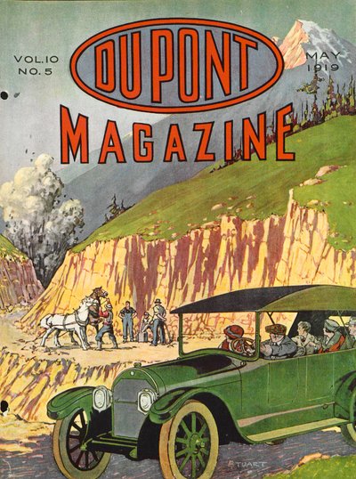 Útépítés, a DuPont Magazin címlapja, 1919. máj alkotó: American School