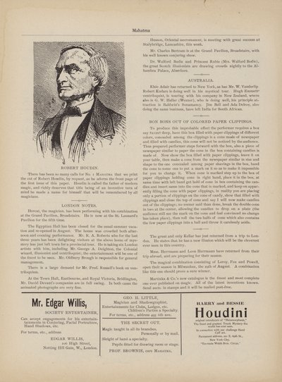 Robert Houdin, Reklámok alkotó: American School
