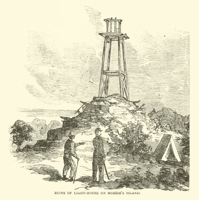 Világítótorony romjai Morris-szigeten, 1863. július alkotó: American School