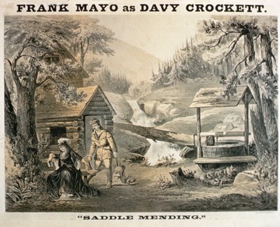 Saddle Mending, Davy Crockett plakátja Frank Mayo főszereplésével alkotó: American School