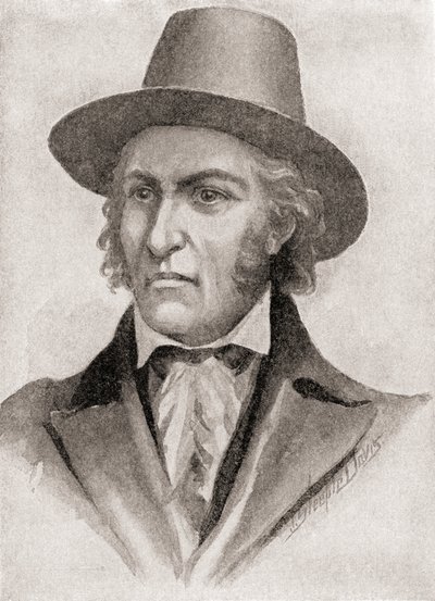 Samuel Chester Reid, az 1812-es háborúban egy magánhajó parancsnoka, a „Hazánk története” című művéből, 1905-ben (litho) alkotó: American School