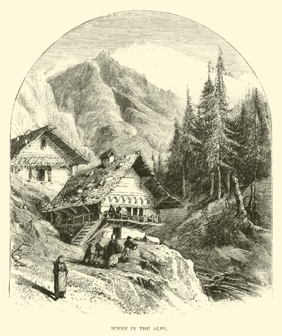 Jelenet az Alpokban alkotó: American School