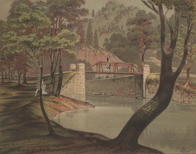 Jelenet a Wissahickon, 1880 körül alkotó: American School