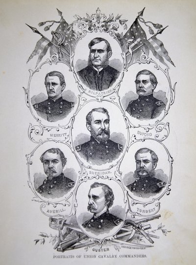 Az Unió hadseregének kiemelkedő lovassági parancsnokainak hét portréja (litho) alkotó: American School