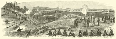 A vasút ágyúzása Resaca közelében, 1864. május alkotó: American School