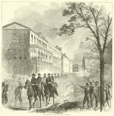 Shermans hadsereg bevonul Columbiába, Dél-Karolinába, 1865 februárjában alkotó: American School