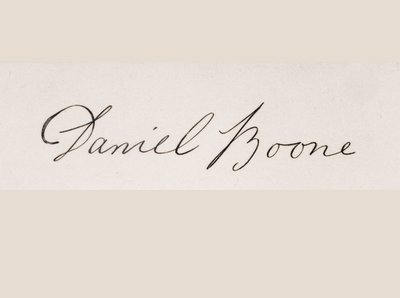 Daniel Boone aláírása alkotó: American School