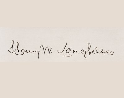 Henry Wadsworth Longfellow aláírása alkotó: American School