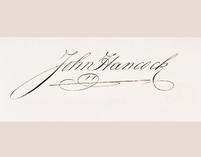 John Hancock aláírása alkotó: American School